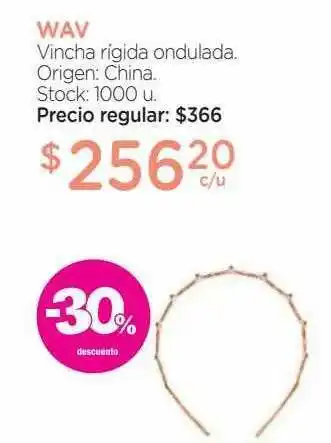 Farmacity Wav vincha rigida ondulada -30% descuento oferta