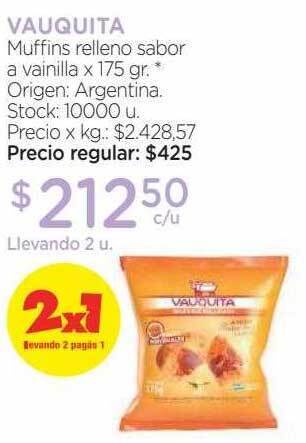 Farmacity Vauquita muffins relleno sabor a vainilla oferta