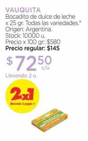 Farmacity Vauquita bocadito de dulce de leche oferta