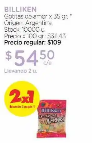 Billiken gotitas de amor