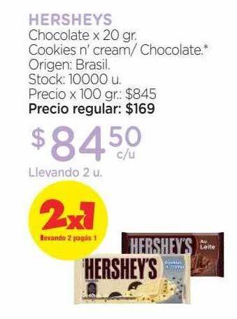 Farmacity Hersheyes chocolate oferta