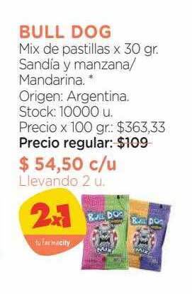Farmacity Bull dog mix de pastillas oferta