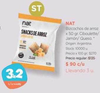 Farmacity Nat bizcochos de arroz oferta