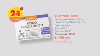 Farmacity Pure wellness suplemento dietario ácido hialurónico oferta