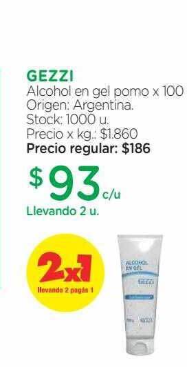 Farmacity Gezzi alcohol en gel pomo oferta