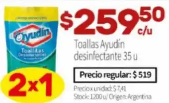 Josimar Toallas ayudín desinfectante 35 oferta