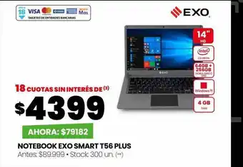 Notebook exo smart t56 plus