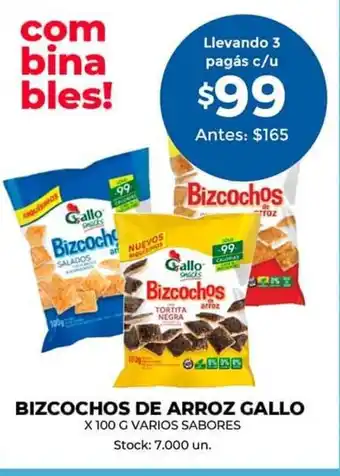 Supermercados Tadicor Bizcochos De Arroz Gallo oferta