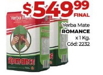 Diarco Yerba Mate Romance oferta