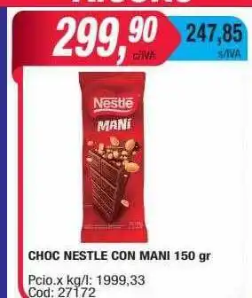 Maxiconsumo Choc nestle con mani oferta