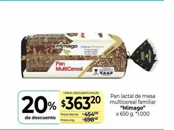 La Anonima Pan lactal de mesa multicereal familiar oferta