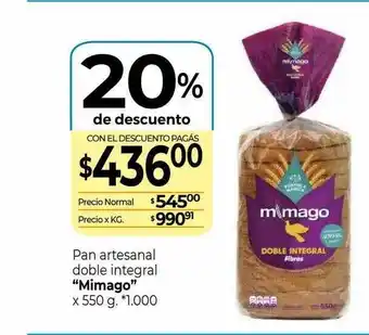 La Anonima Pan artesanal doble integral oferta