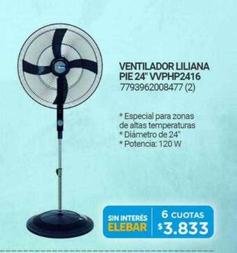 Punto Blu Ventilador liliana pie 24 oferta