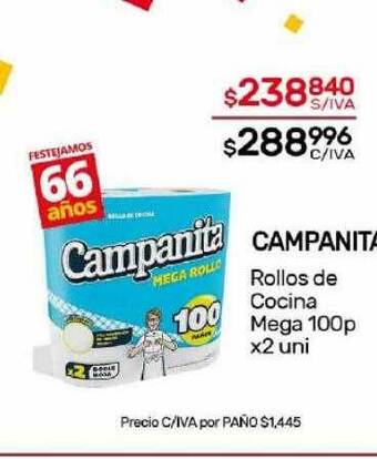 Nini Mayorista Campanita rollos de cocina mega oferta