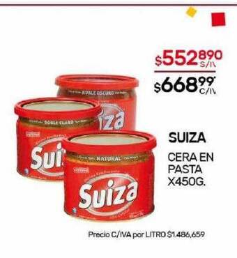 Nini Mayorista Suiza cera en pasta oferta