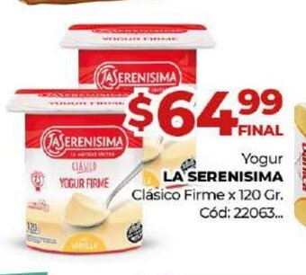 Diarco Yogur La Serenisima Clasico Firme oferta