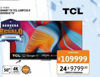 Cetrogar Smart tv tcl 50" 4k oferta