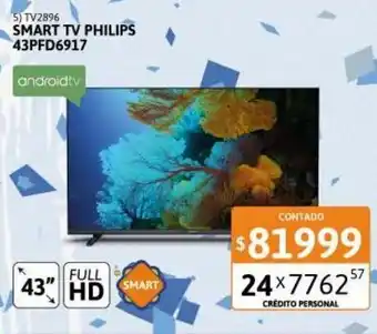 Cetrogar Smart tv philips 43" oferta