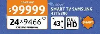 Cetrogar Smart tv samsung 43" oferta