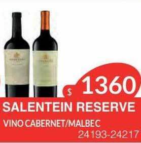 Masivos Salentein reserve vino cabernet malbec oferta