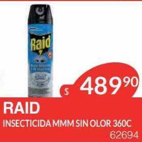 Masivos Raid insecticida mmm sin olor oferta