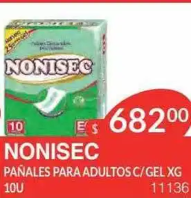 Masivos Nonisec pañales para adultos c-gel xg 10 oferta
