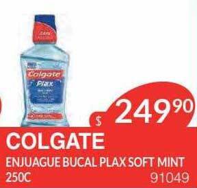 Masivos Colgate enjuague bucal plax soft mint 250c oferta