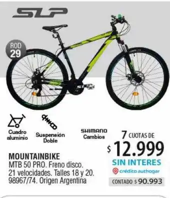 Authogar Mountainbike mtb 50 pro slp oferta