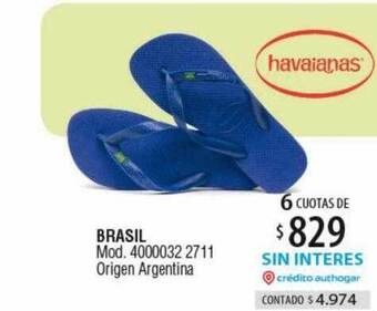 Authogar Brasil havaianas oferta