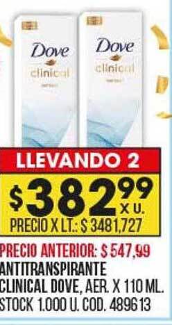 Coto Antitranspirante clinical dove oferta
