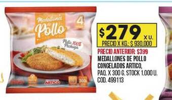 Coto Medallones de pollo congelados artico oferta