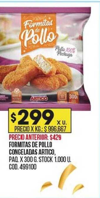 Coto Formitas de pollo congeladas artico oferta