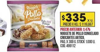 Coto Nuggets de pollo congelado crocantes artico oferta