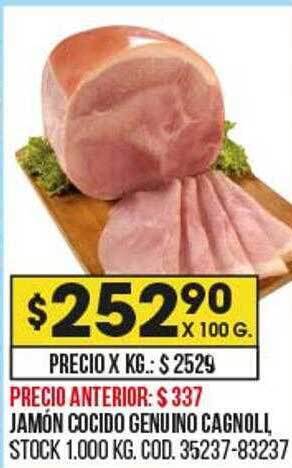 Coto Jamón cocido genuino cagnoli oferta