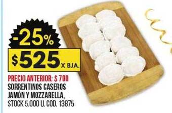 Coto Sorrentinos caseros jamón y mozzarella oferta