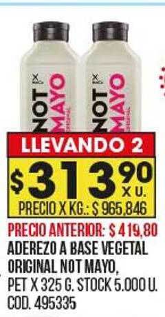 Coto Aderezo a base vegetal original not mayo oferta
