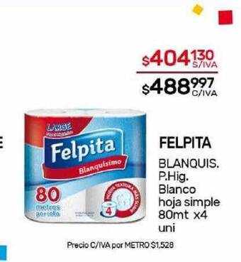 Nini Mayorista Felpita blanquis p hig blanco hoja simple oferta