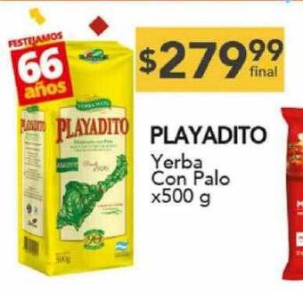 Nini Mayorista Playadito yerba con palo oferta