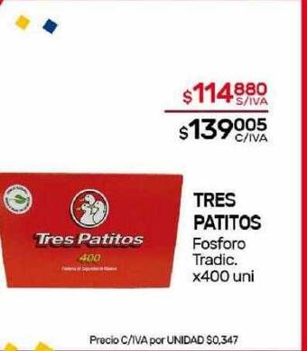 Nini Mayorista Tres patitos fosforo tradic oferta