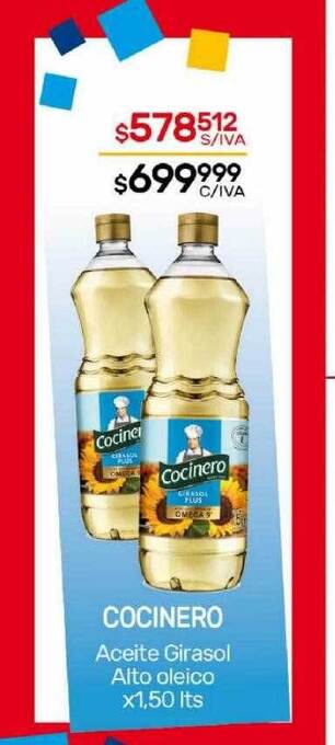 Nini Mayorista Cocinero aceite girasol alto oleico oferta