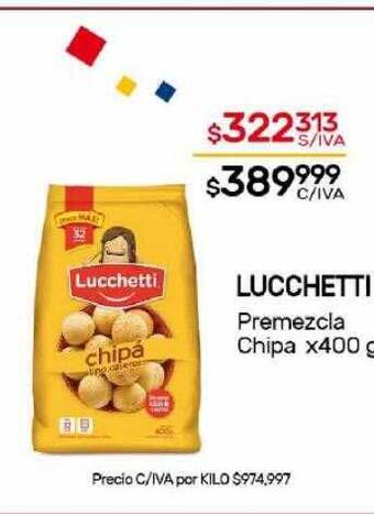 Nini Mayorista Lucchetti premezcla chipa oferta