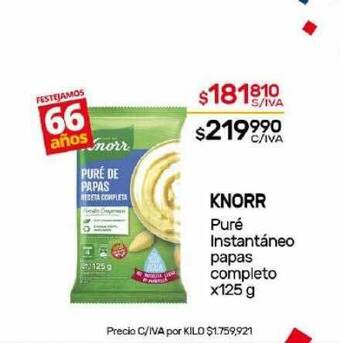 Nini Mayorista Knorr puré instantáneo papas completo oferta