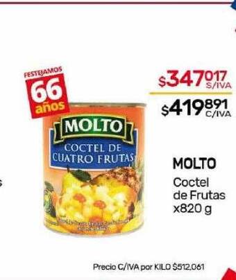 Nini Mayorista Molto coctel de frutas oferta