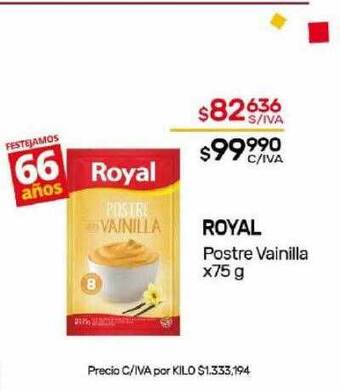 Nini Mayorista Royal postre vainilla oferta