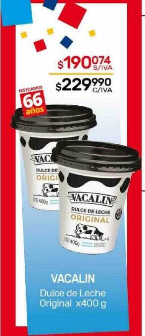 Nini Mayorista Vacalin dulce de leche original oferta