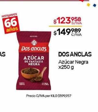 Nini Mayorista Dos anclas azúcar negra oferta
