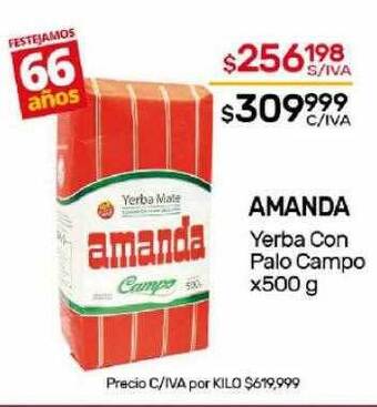 Nini Mayorista Amanda yerba con palo campo oferta