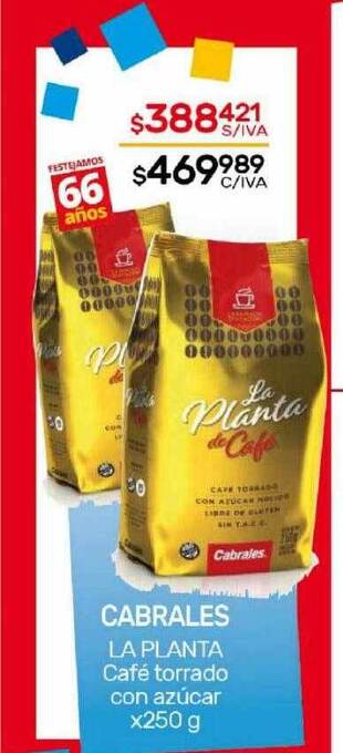Nini Mayorista Cabrales la planta café torrado con azúcar oferta