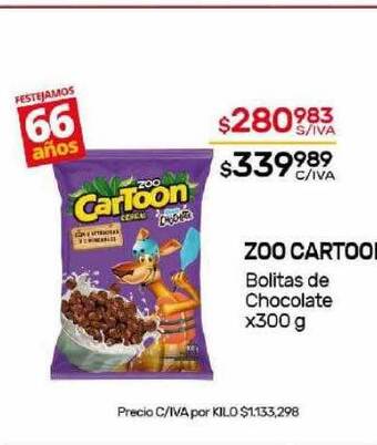 Nini Mayorista Zoo cartoon bolitas de chocolate oferta