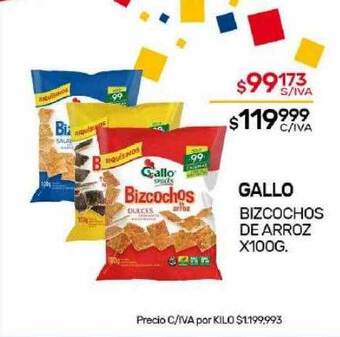 Nini Mayorista Gallo bizcochos de arroz oferta